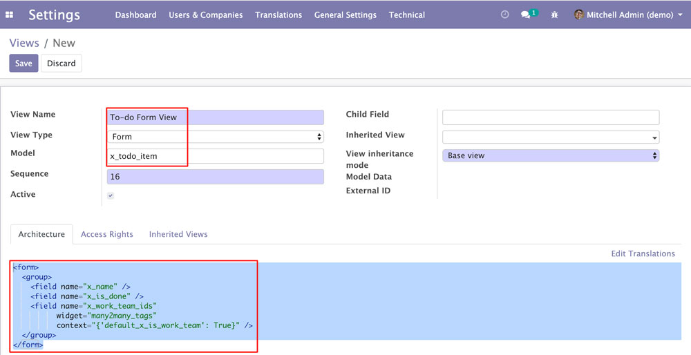 使用开发者模式快速入门 Odoo 12