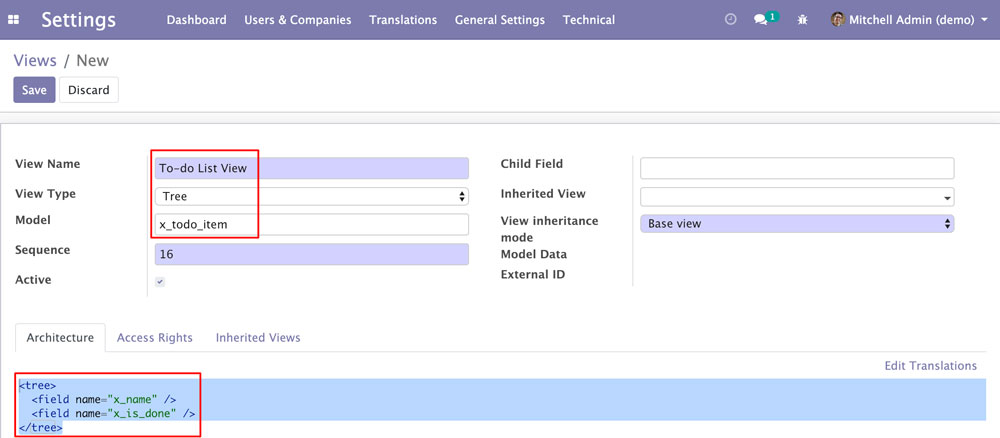 使用开发者模式快速入门 Odoo 12