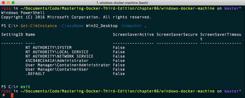 精通Docker第三版 – 第六章 Windows容器