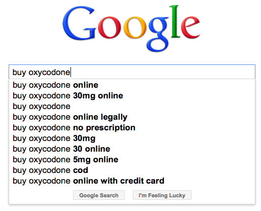 谷歌上购买羟可酮