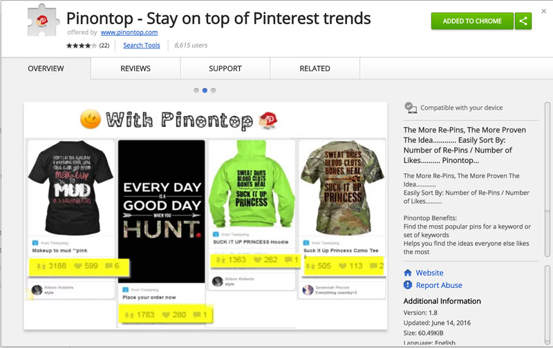 Pinontop - Stay on top of Pinterest trends