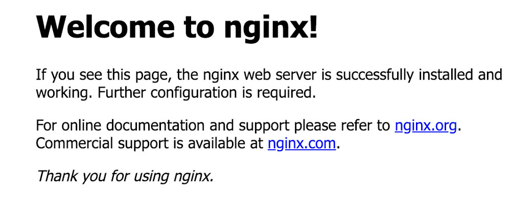 Nginx 欢迎页面