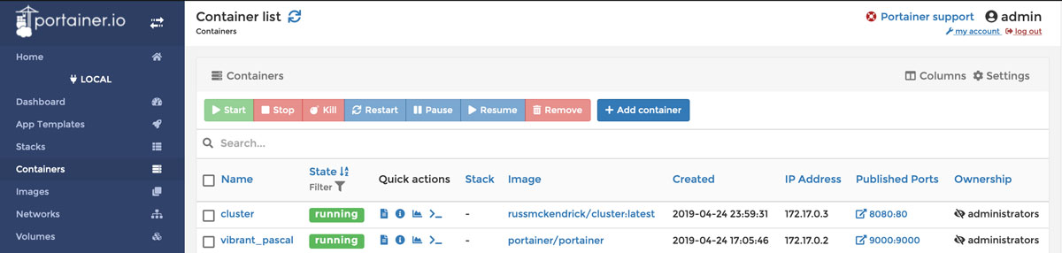 精通Docker第三版 – 第十一章 Portainer: 一个Docker的GUI