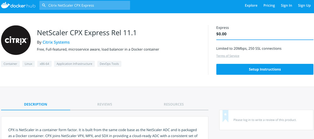 Citrix NetScaler CPX Express