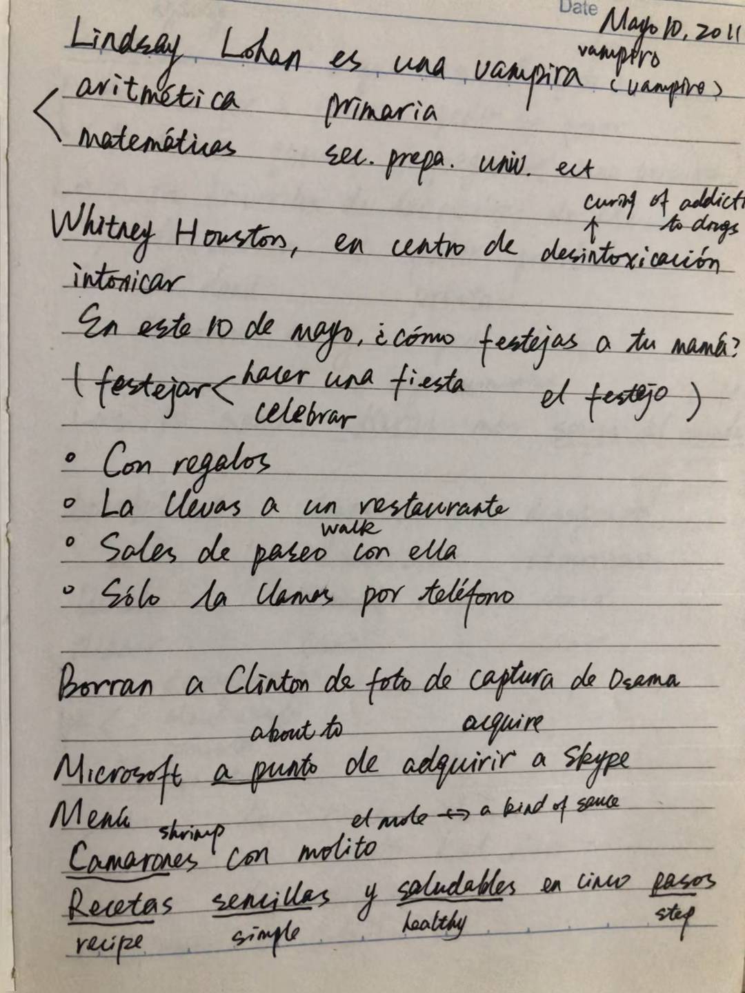 西班牙语学习笔记